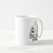 PEBBLES™ Heartbreaker B&W Kaffeetasse (VorderseiteRechts)