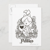 PEBBLES™ Heartbreaker B&W Postkarte (Vorne/Hinten)