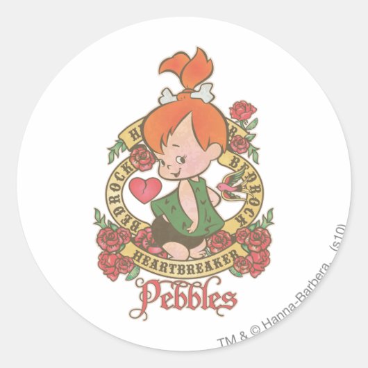 PEBBLES™ Heartbreaker Runder Aufkleber (Vorderseite)