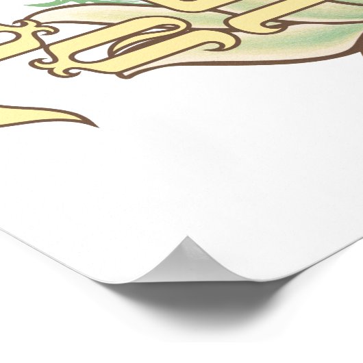 PEBBLES™ in Lotus-Blume Poster (Ecke)