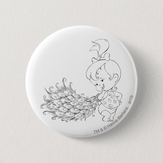 PEBBLES™ in Pfau Button (Vorderseite)