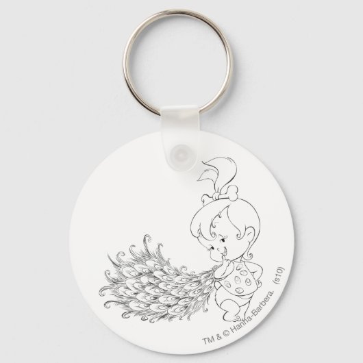 PEBBLES™ in Pfau Schlüsselanhänger (Vorderseite)