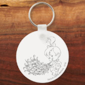 PEBBLES™ in Pfau Schlüsselanhänger (Vorderseite)