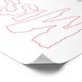 PEBBLES™ in rosa Poster (Ecke)