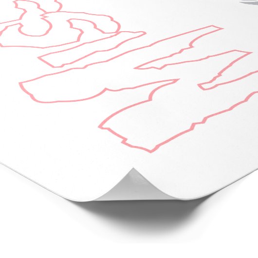 PEBBLES™ in rosa Poster (Ecke)