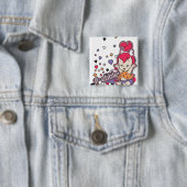 PEBBLES™ Lila Herz Button (Beispiel)