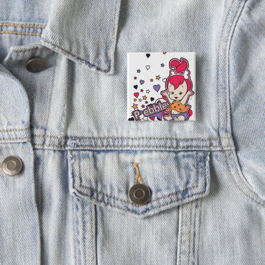 PEBBLES™ Lila Herz Button (Beispiel)