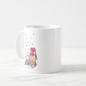 PEBBLES™ Lila Herz Kaffeetasse (Vorderseite Links)