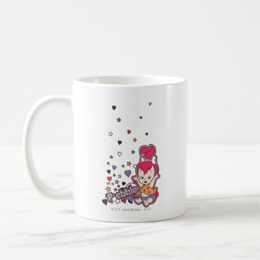 PEBBLES™ Lila Herz Kaffeetasse (Links)