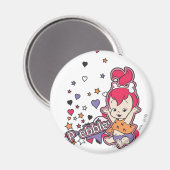 PEBBLES™ Lila Herz Magnet (Vorderseite/Rückseite)