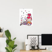 PEBBLES™ Lila Herz Poster (Heimbüro)