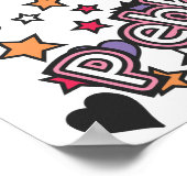 PEBBLES™ Lila Herz Poster (Ecke)