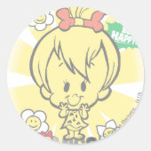 PEBBLES™ Miss Wonderful Runder Aufkleber (Vorderseite)