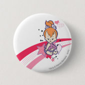 PEBBLES™ on Pink Rainbow Button (Vorderseite)