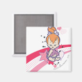 PEBBLES™ on Pink Rainbow Magnet (Vorderseite/Rückseite)