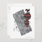 PEBBLES™ Punk Kariert Postkarte (Vorne/Hinten)