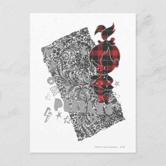 PEBBLES™ Punk Kariert Postkarte (Vorderseite)