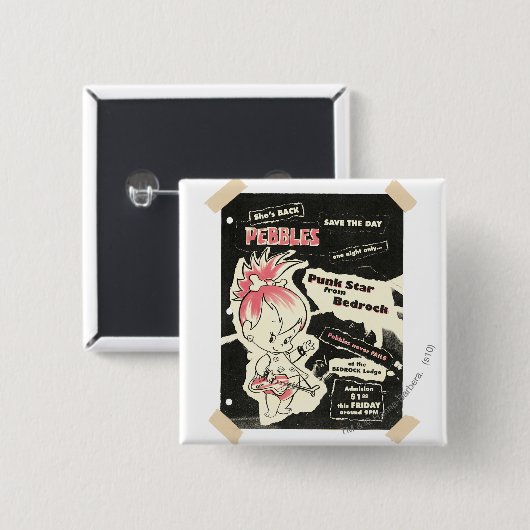 PEBBLES™ Punk Rock Legende Button (Vorne & Hinten)