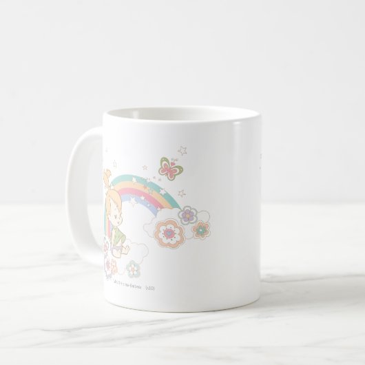 PEBBLES™ Rainbow and Flower Clouds Kaffeetasse (Vorderseite Links)
