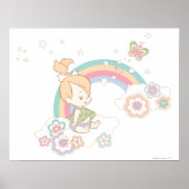 PEBBLES™ Rainbow and Flower Clouds Poster (Vorne)
