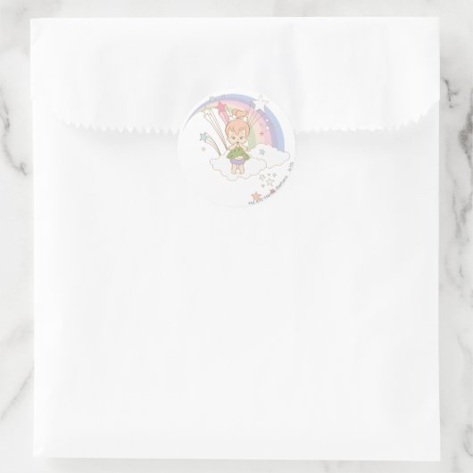 PEBBLES™ Rainbow Stars Runder Aufkleber (Tasche)