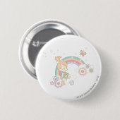 PEBBLES™ Regenbogen- und Blume-Wolken Button (Vorne & Hinten)
