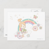 PEBBLES™ Regenbogen- und Blume-Wolken Postkarte (Vorne/Hinten)