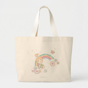 PEBBLES™ Regenbogen-und Blumen-Wolken Jumbo Stoffbeutel