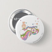 PEBBLES™ Regenbogenwolke Button (Vorne & Hinten)