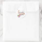 PEBBLES™ Regenbogenwolke Runder Aufkleber (Tasche)