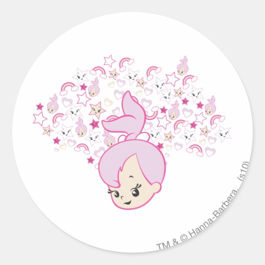 PEBBLES™ Star Print Runder Aufkleber (Vorderseite)