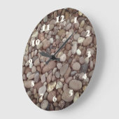 Pebbles Stones Photo Round (Large) Wall Clock Große Wanduhr (Winkel)