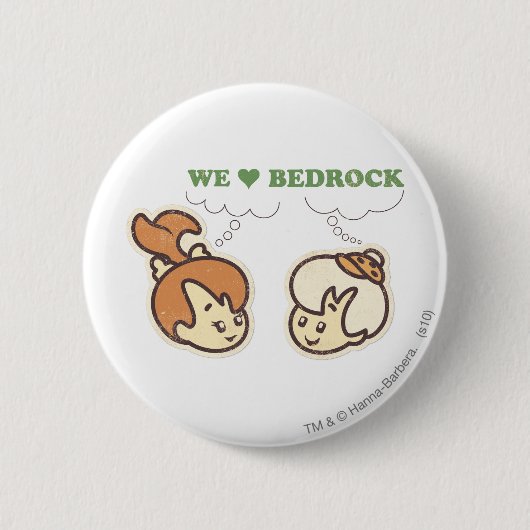 PEBBLES™ und Bam Bam Liebe Bedrock Button (Vorderseite)