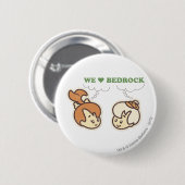 PEBBLES™ und Bam Bam Liebe Bedrock Button (Vorne & Hinten)