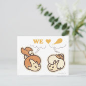 PEBBLES™ und Bam Bam Liebe Food Postkarte (Stehend Vorderseite)