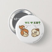 PEBBLES™ und Bam Bam Lieben Natur Button (Vorne & Hinten)