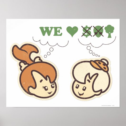 PEBBLES™ und Bam Bam Lieben Natur Poster (Vorne)