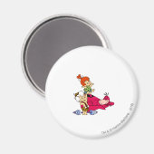 PEBBLES™ und Bam Bam und Dino Playtime Magnet (Vorderseite/Rückseite)