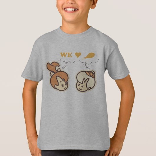 PEBBLES™ und BAMM-BAMM™ Liebe Food T-Shirt (Vorderseite)