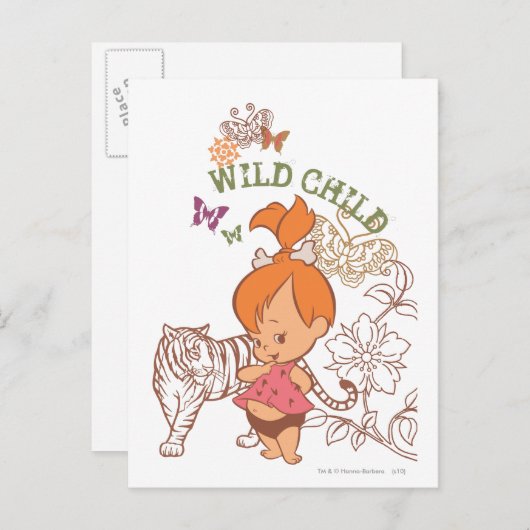 PEBBLES™ Wild Child Postkarte (Vorne/Hinten)