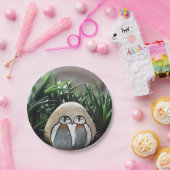 Pebguins Stone Pflanze Foto Paper Tellers 7 in Pappteller (Party)