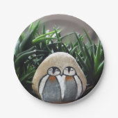 Pebguins Stone Pflanze Foto Paper Tellers 7 in Pappteller (Vorderseite)