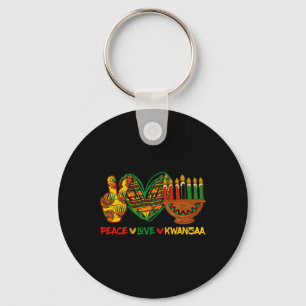 Pecae Liebe Kwanzaa Kinara Grundsätze Kerzen Pan A Schlüsselanhänger