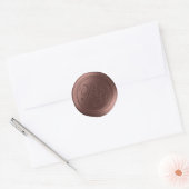 Pecan Brown Double Monogram Wax Siegel Stickers (Umschlag)