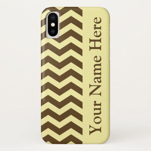 Pecan Cream Neutral Chevrons Case-Mate iPhone Hülle (Rückseite)