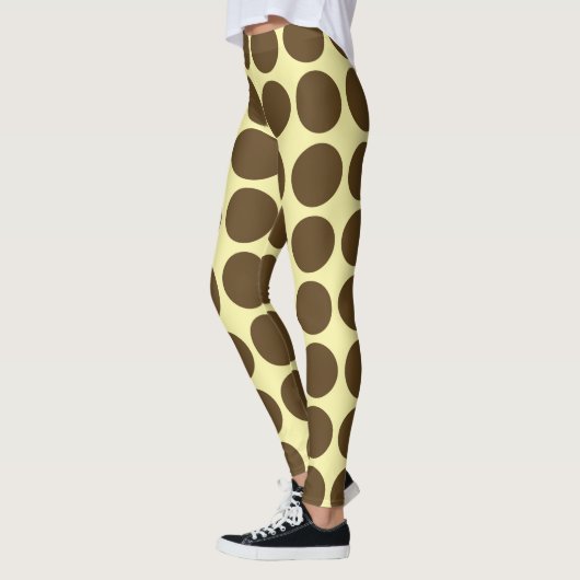 Pecan Cream Neutral Dots Leggings (Links)