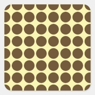 Pecan Cream Neutral Dots Quadratischer Aufkleber