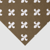 Pecan Neutral Fleur de Lys Seidenpapier (Ausschnitt)