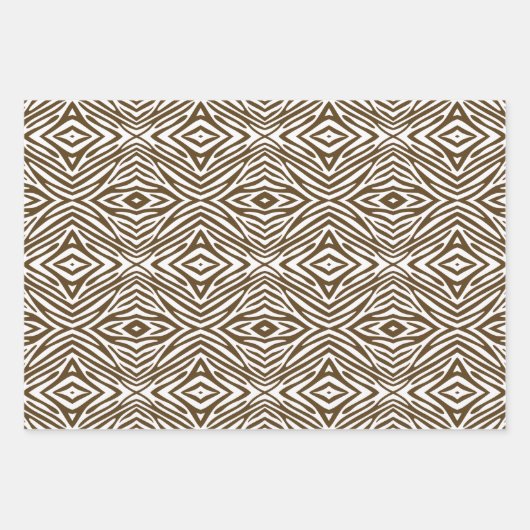 Pecan Neutral Zebra Geschenkpapier Set (Vorderseite 2)