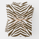 Pecan Neutral Zebra Geschenkpapier Set (Beispiel)